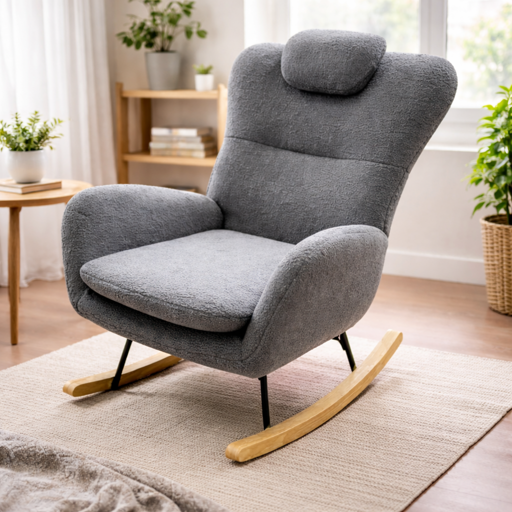 כורסת נדנדה - "בוקלה" בצבע אפור