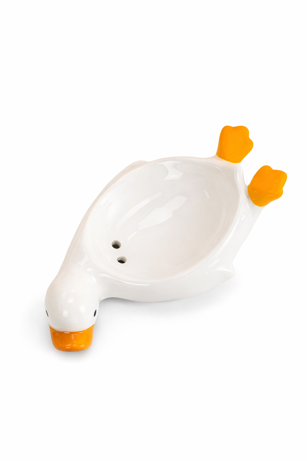 צלחת לסבון מקרמיקה בצורת ברווז