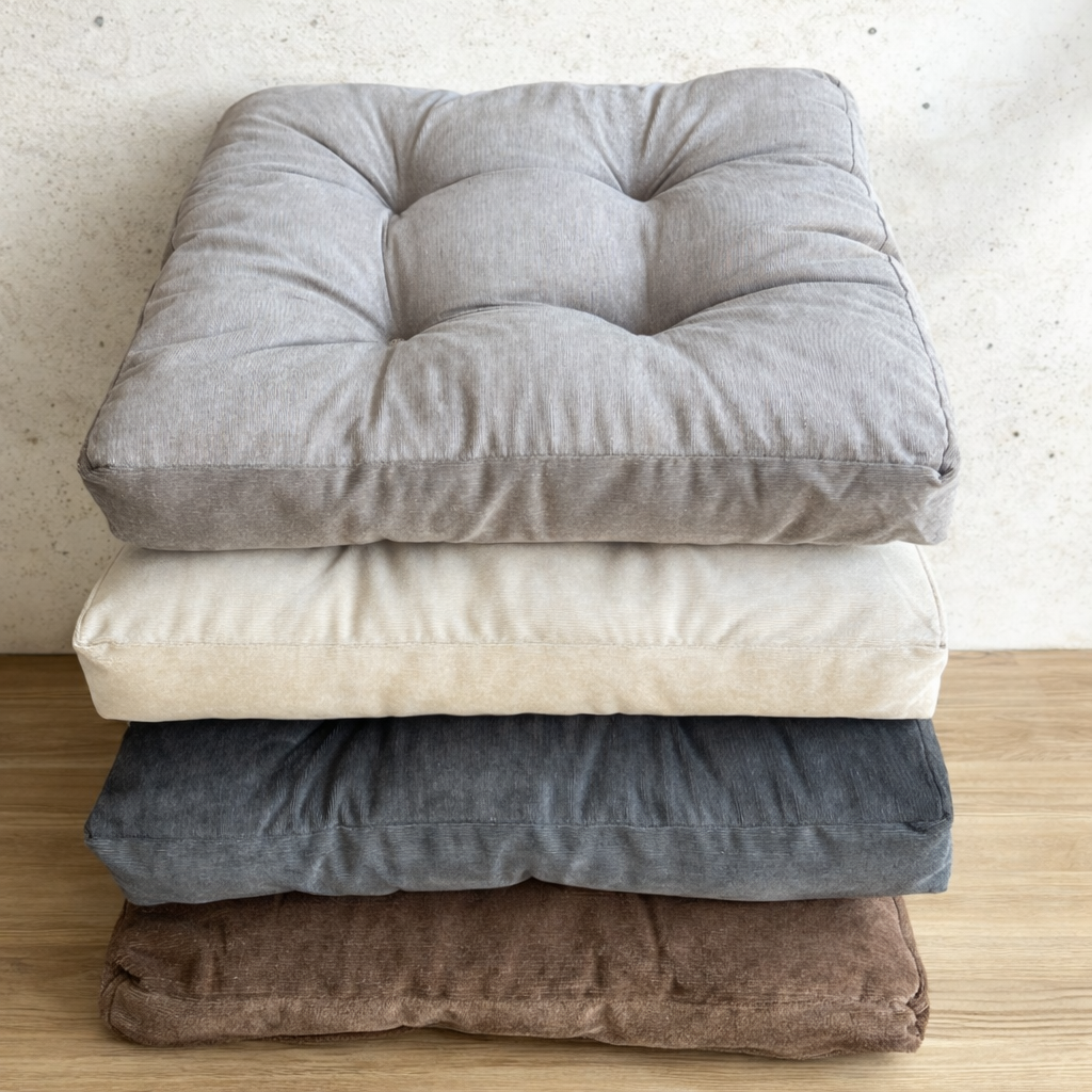 סט 6 כריות ישיבה מבד עבה קורדרוי