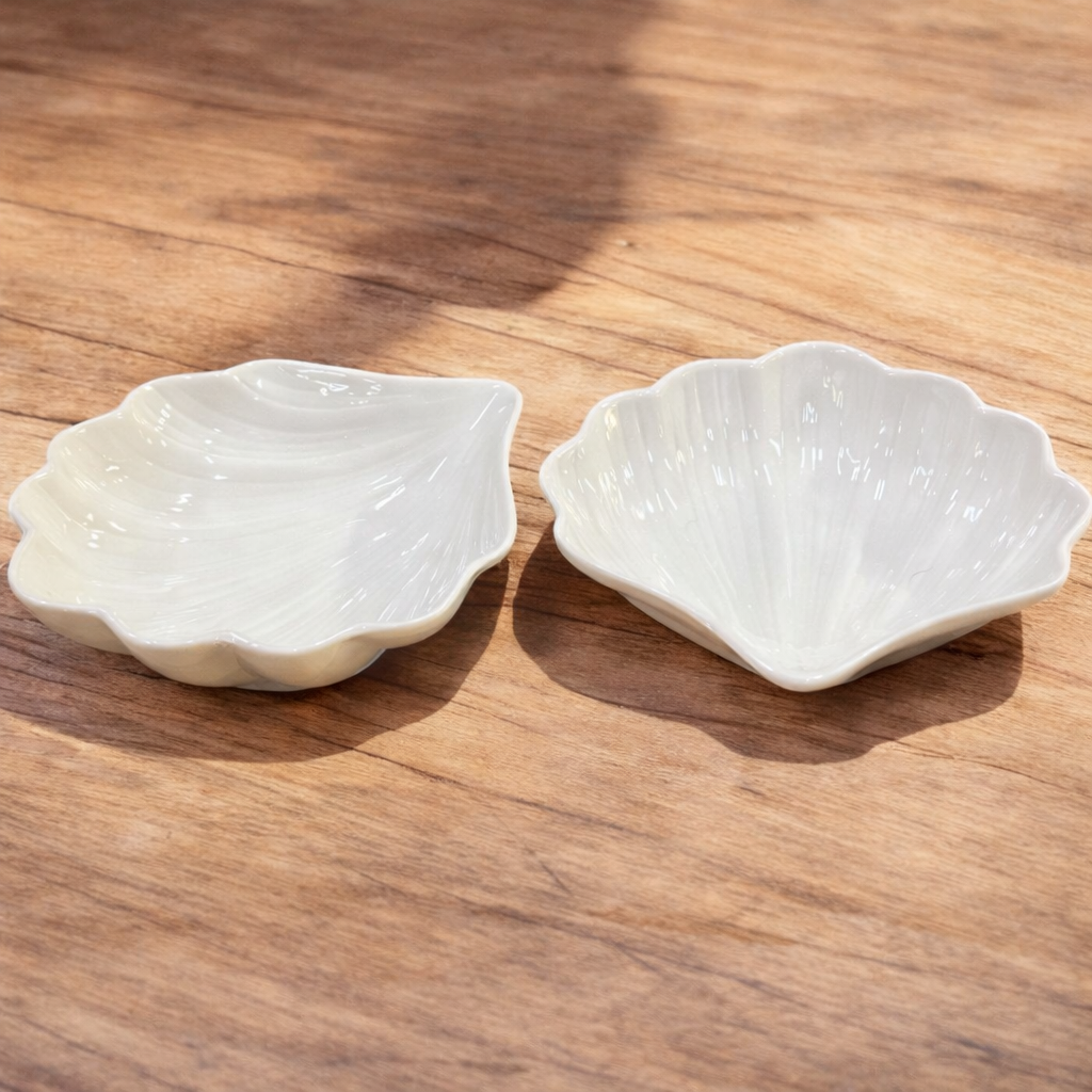 סט 6 קערות קרמיקה בצורת צדף