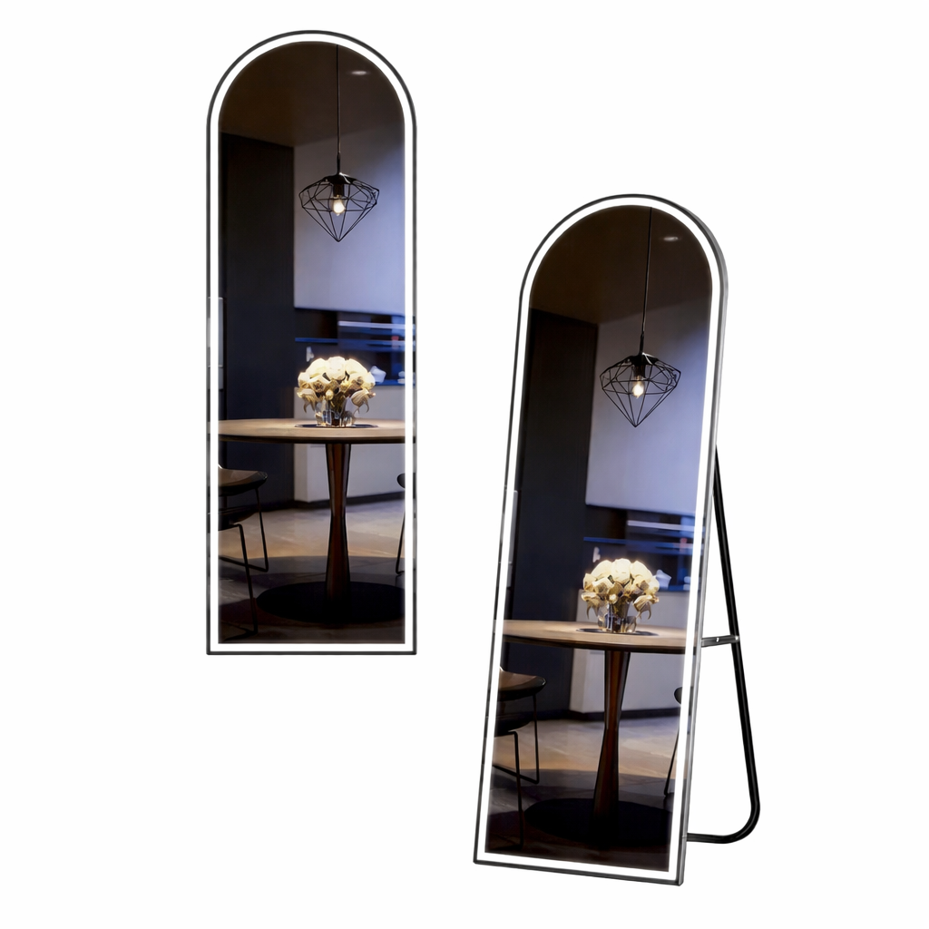 מראה עם רגל ותאורה קדמית 50*160 ס"מ