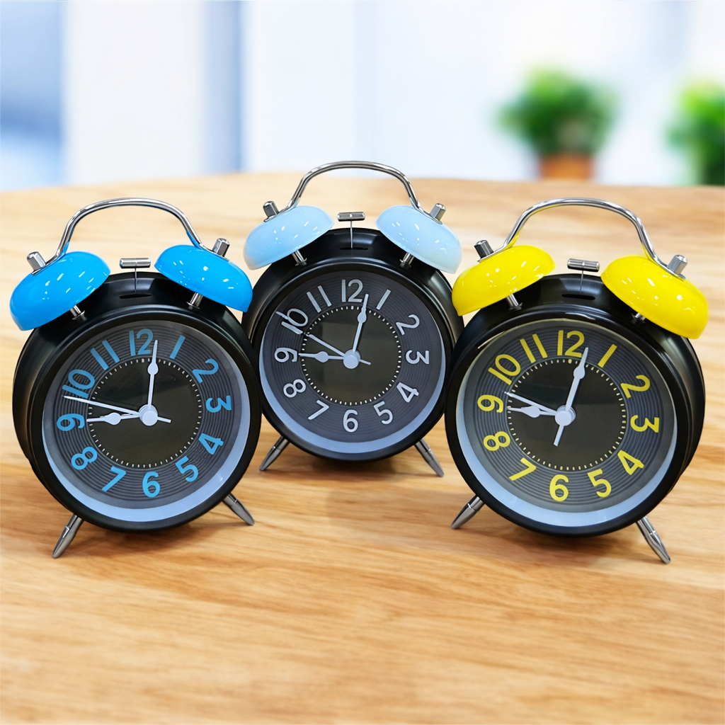 שעון מעורר ממתכת במבחר צבעים