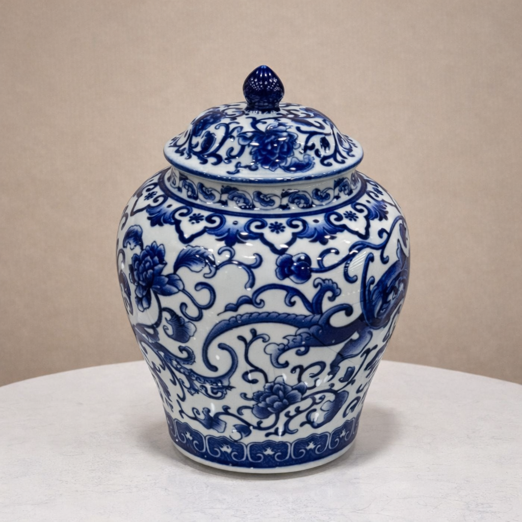 אגרטל עם מכסה סיני