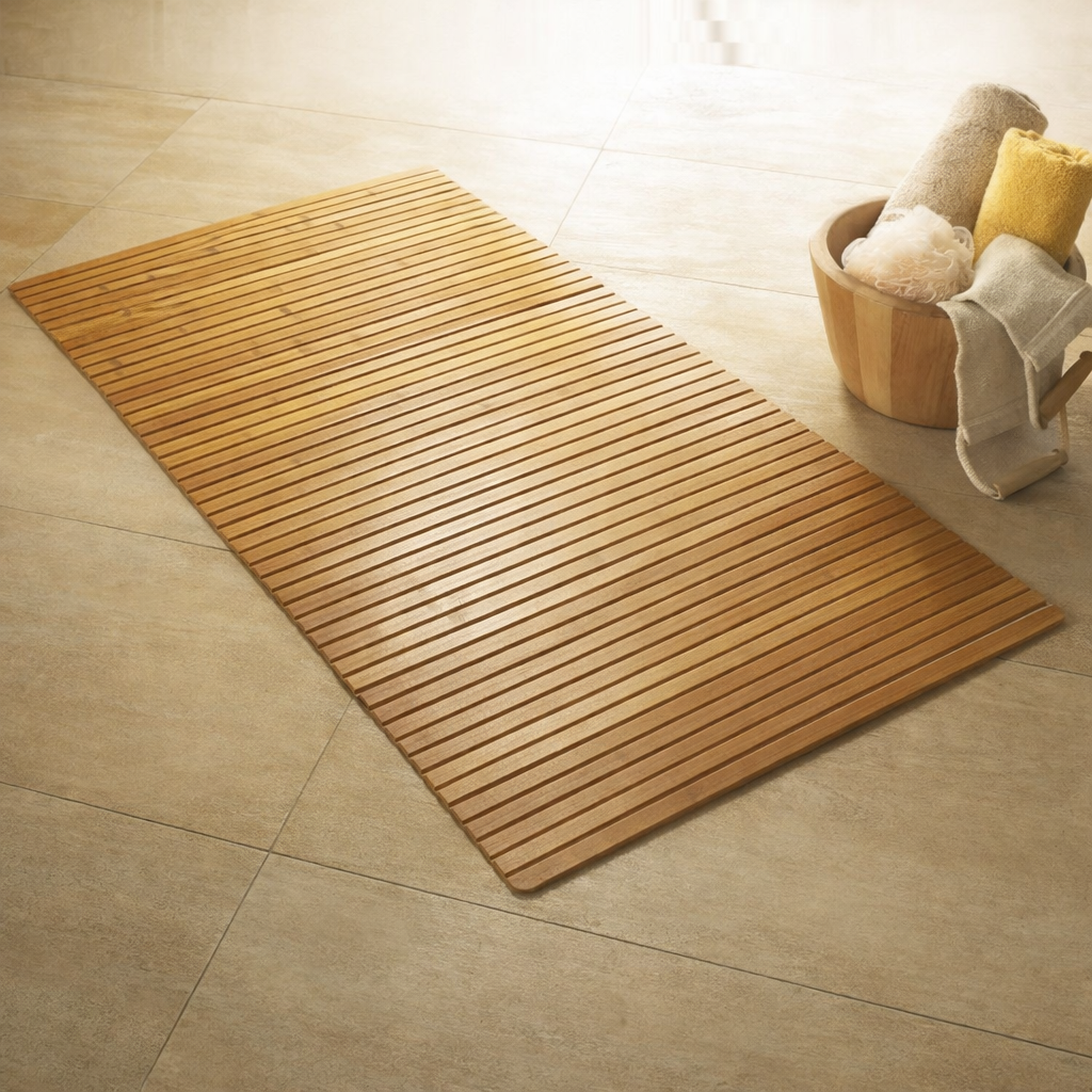 משטח מבמבוק לחדר האמבטיה