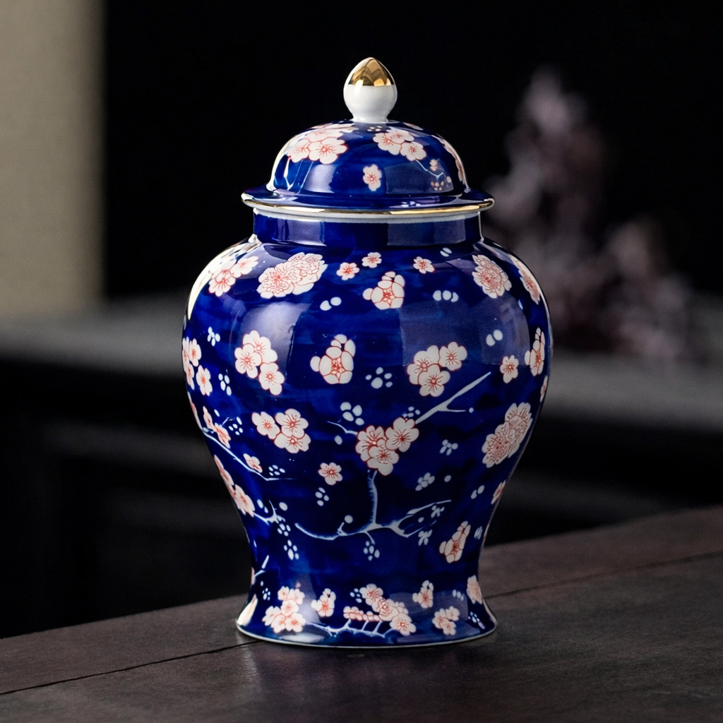 אגרטל עם מכסה סיני