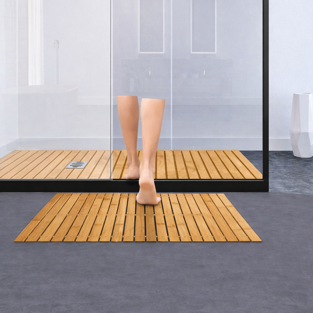 משטח מבמבוק לחדר האמבטיה