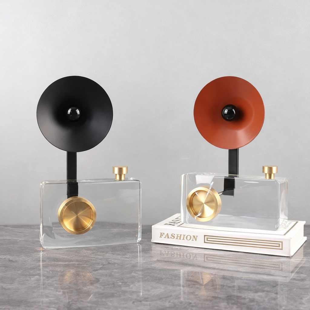 מצלמת נוי מקריסטל בצבע אדום