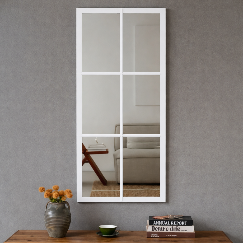 מראה לתלייה - "ניס" בצבע לבן