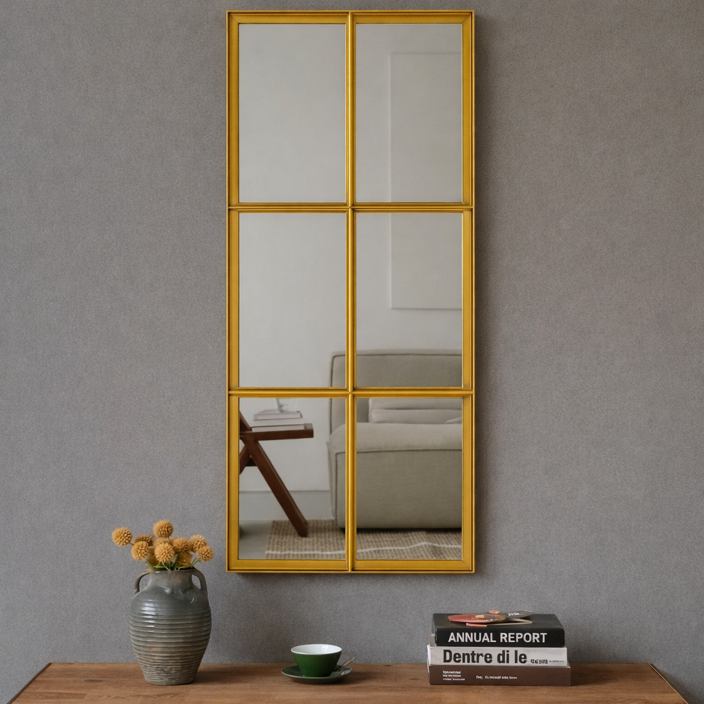 מראה לתלייה - "ניס" בצבע זהב