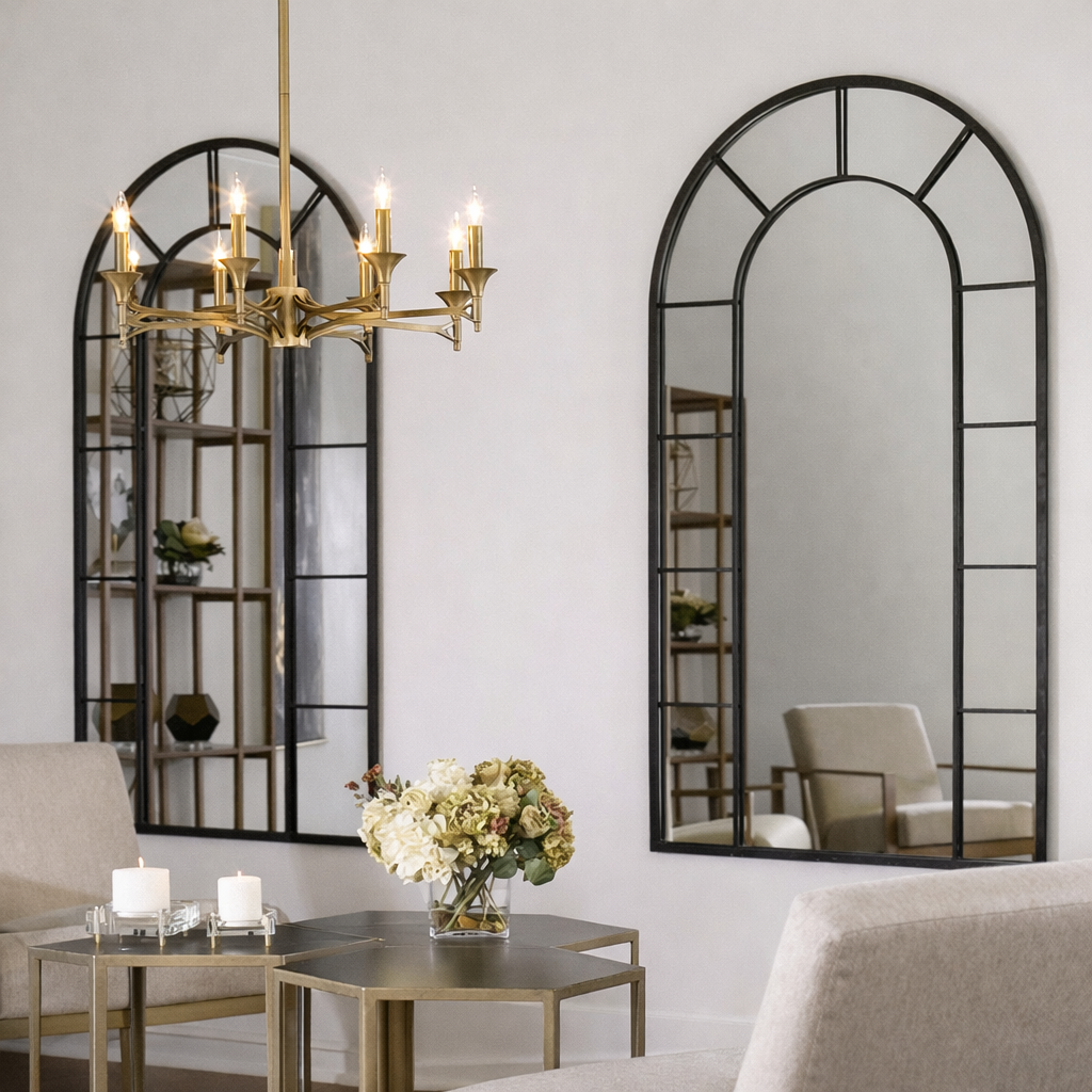 מראה דולצ'ה מחולקת בצבע שחור 60*120 ס"מ