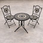 סט שולחן ושני כיסאות פסיפס