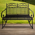 ספסל נדנדה מברזל בצבע שחור
