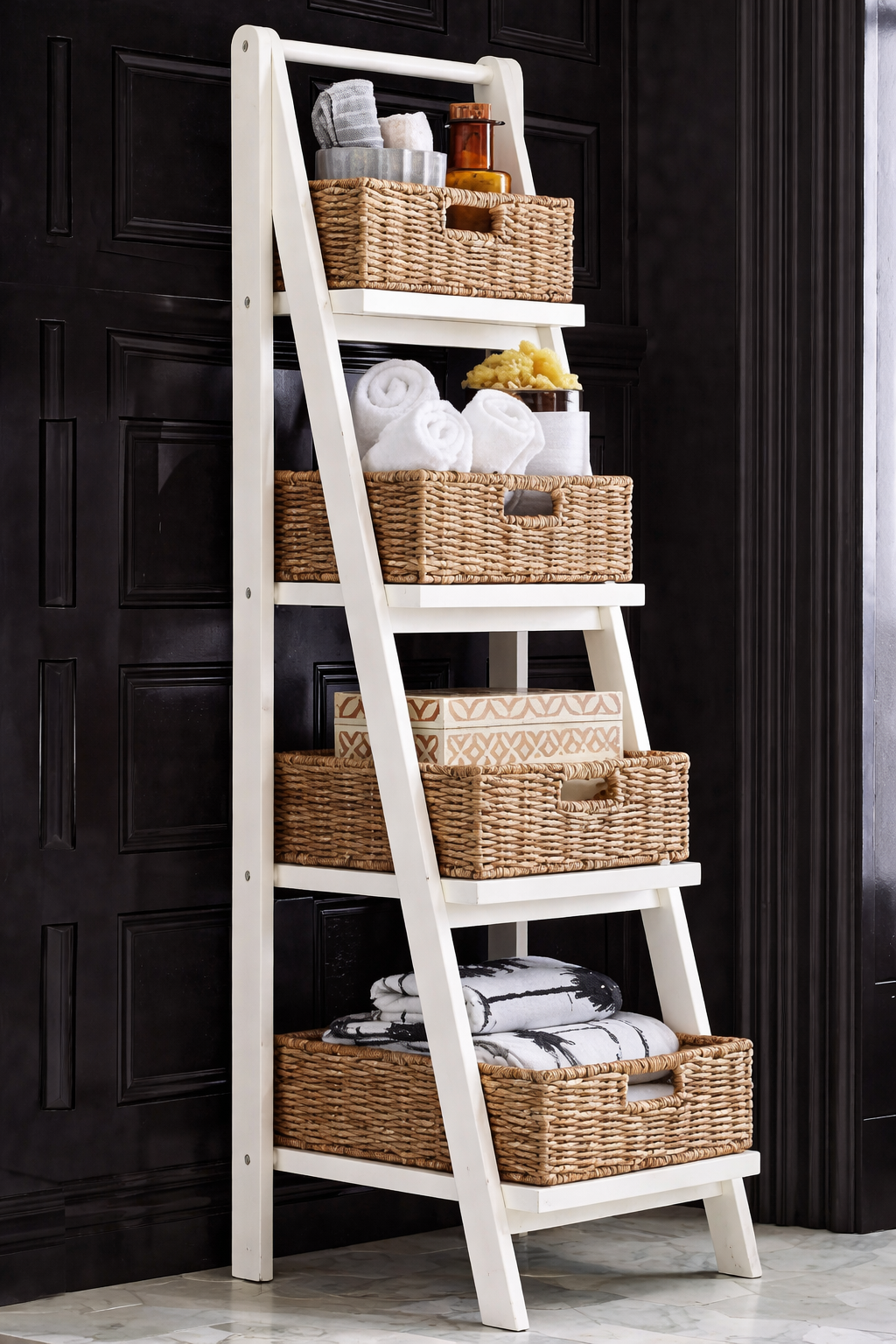 מעמד מדורג מעץ טבעי