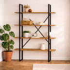 ספריה מעץ מלא