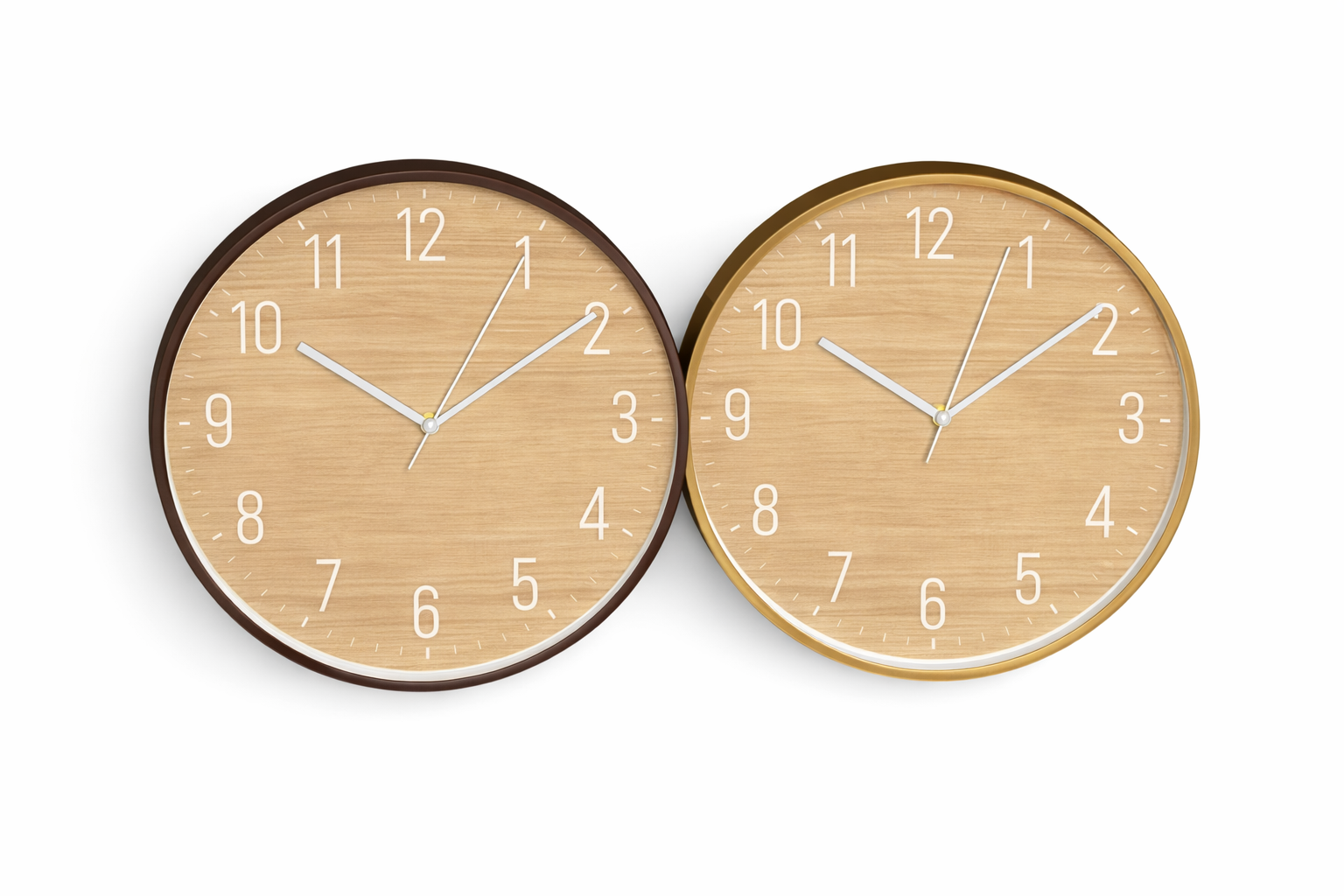 שעון קיר מסגרת בצבע זהב\חום