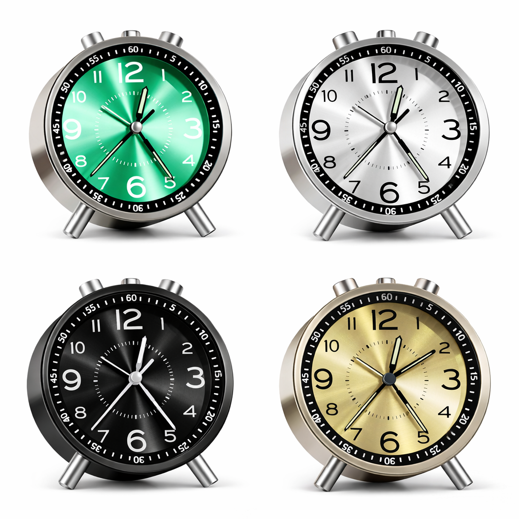 שעון מעורר ממתכת במבחר צבעים