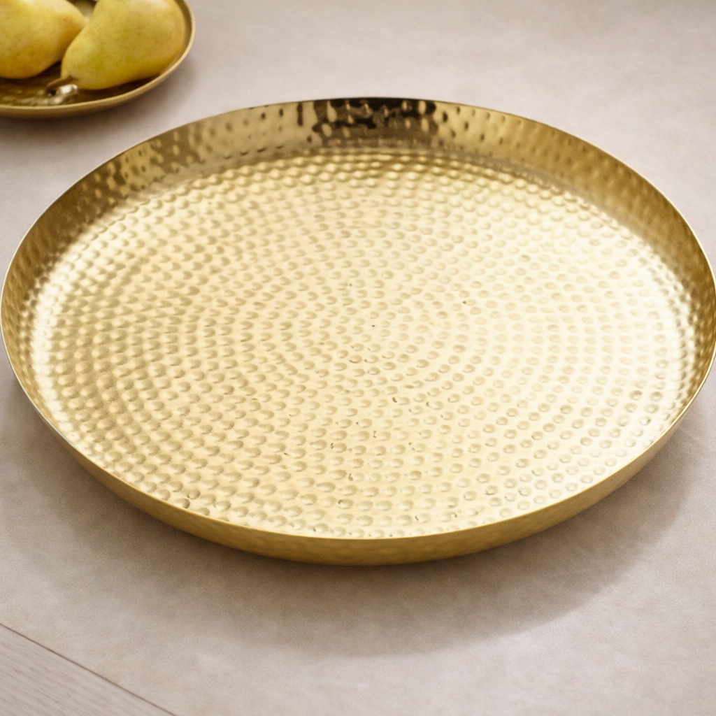 מגש מברזל בצבע זהב