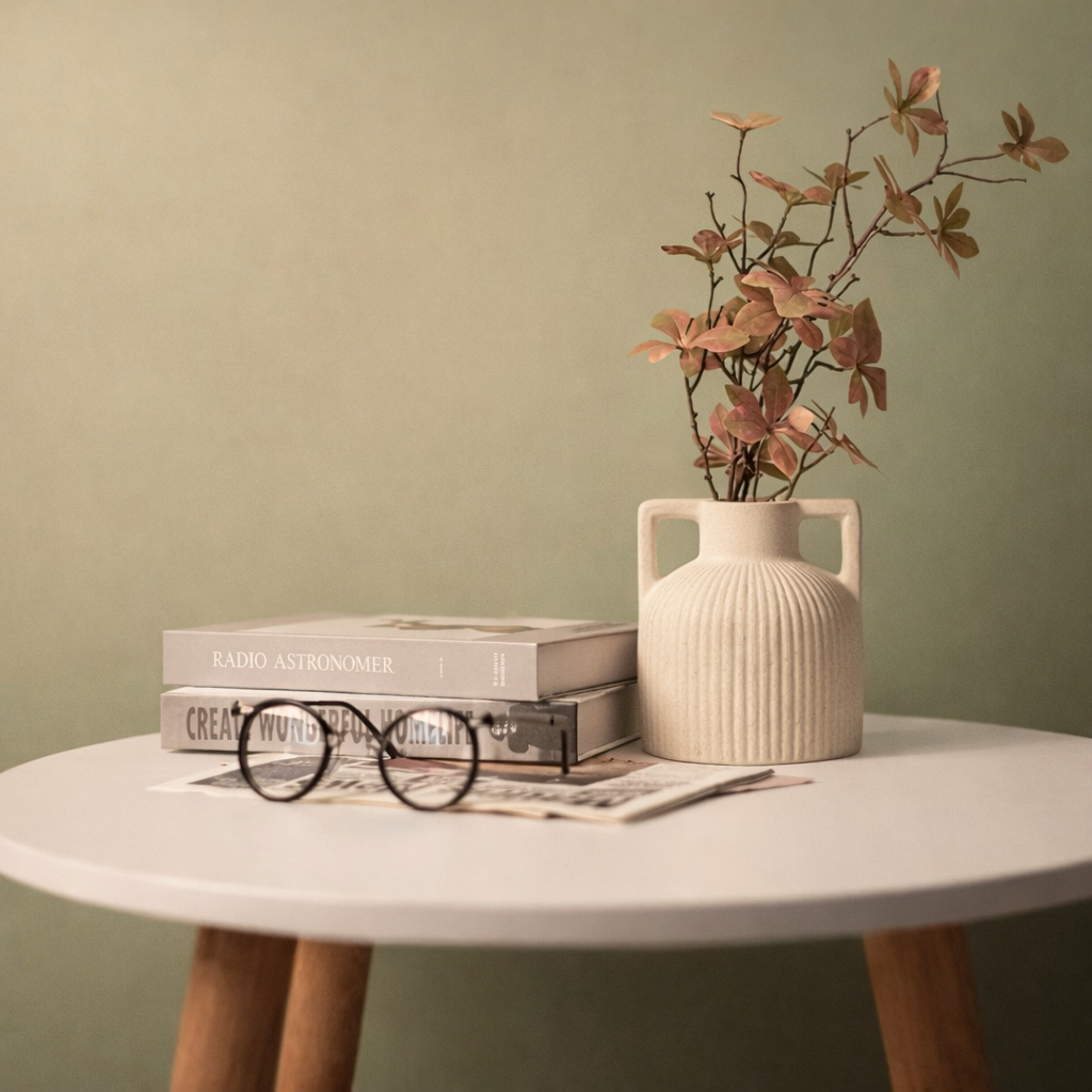 אגרטל קרמיקה עם ידיות "סנדי" 14*13 ס"מ